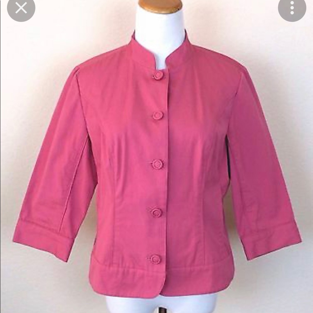 Colwater creek raspberry pink mandarin jacket size 12